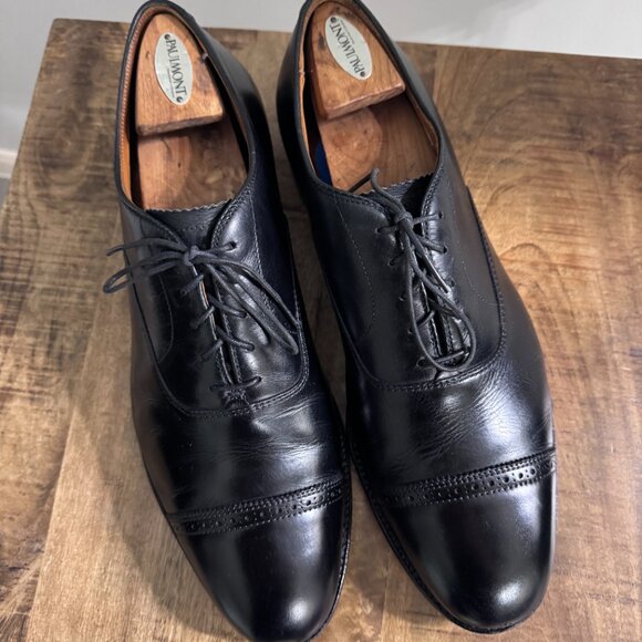 Alden 901 Black Leather Cap Toe Brogue Dress Shoes sz 13D - Picture 8 of 10